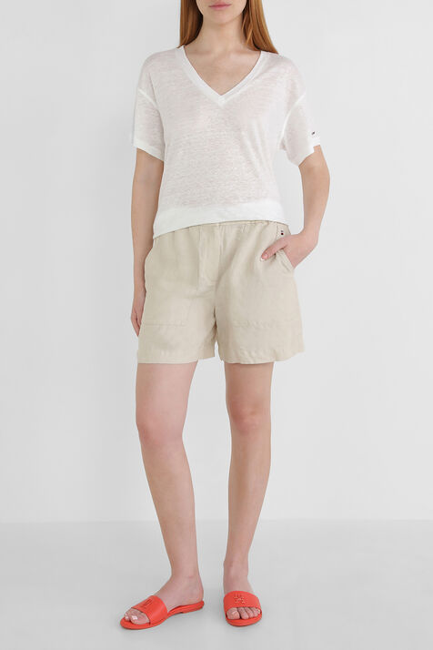 חולצת טי מפשתן TOMMY HILFIGER